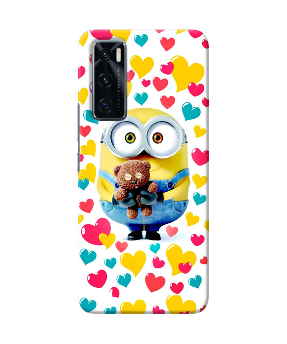 Minion teddy hearts Vivo V20 SE Back Cover