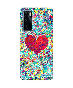 Red heart print Vivo V20 SE Back Cover