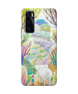 Natual elephant girl Vivo V20 SE Back Cover