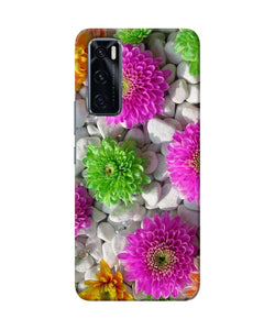 Natural flower stones Vivo V20 SE Back Cover