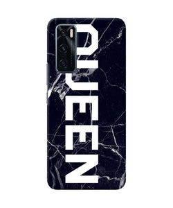 Queen marble text Vivo V20 SE Back Cover