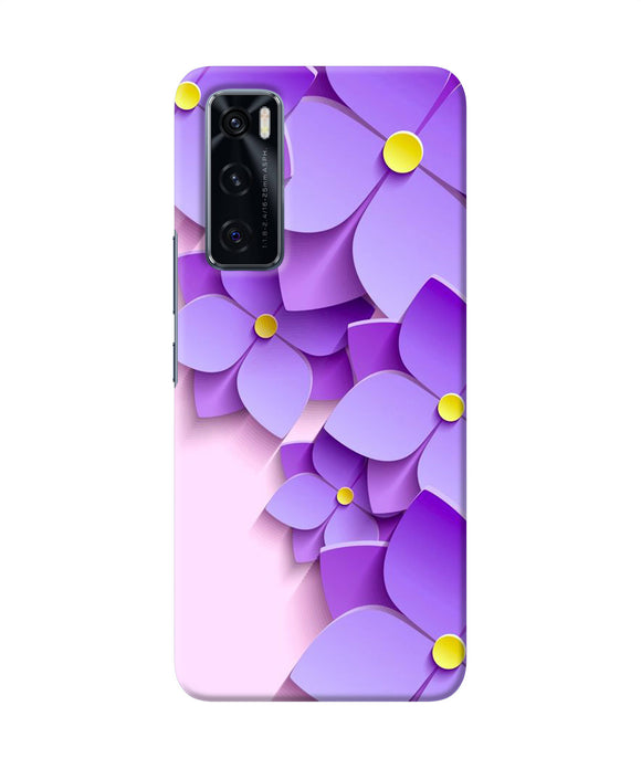 Violet flower craft Vivo V20 SE Back Cover