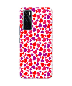 Red heart canvas print Vivo V20 SE Back Cover