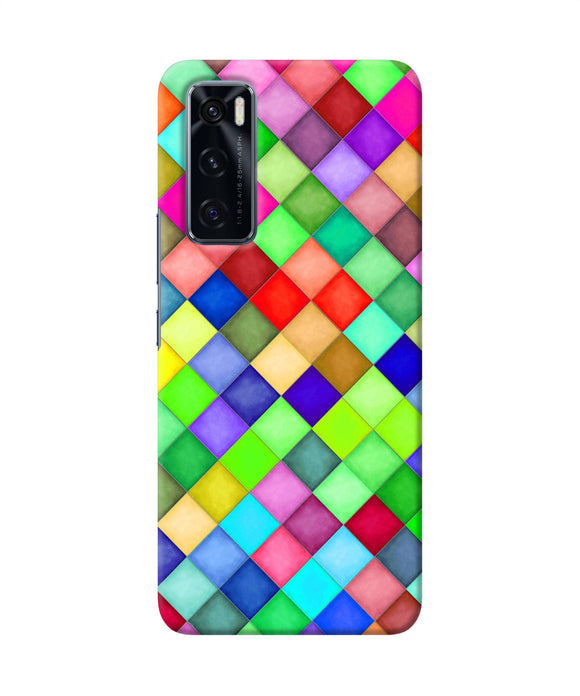 Abstract colorful squares Vivo V20 SE Back Cover