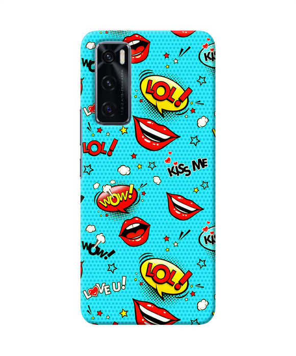 Lol lips print Vivo V20 SE Back Cover