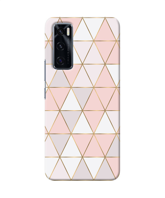 Abstract pink triangle pattern Vivo V20 SE Back Cover