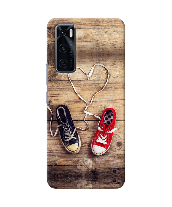 Shoelace heart Vivo V20 SE Back Cover