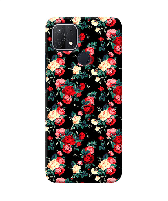 Rose Pattern Oppo A15/A15s Back Cover