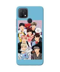 BTS with animals Oppo A15/A15s Back Cover