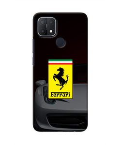 White Ferrari Oppo A15/A15s Real 4D Back Cover