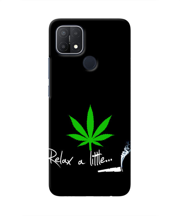 Weed Relax Quote Oppo A15/A15s Real 4D Back Cover