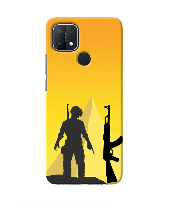 PUBG Silhouette Oppo A15/A15s Real 4D Back Cover