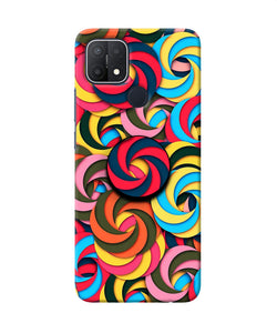 Spiral Pattern Oppo A15/A15s Pop Case