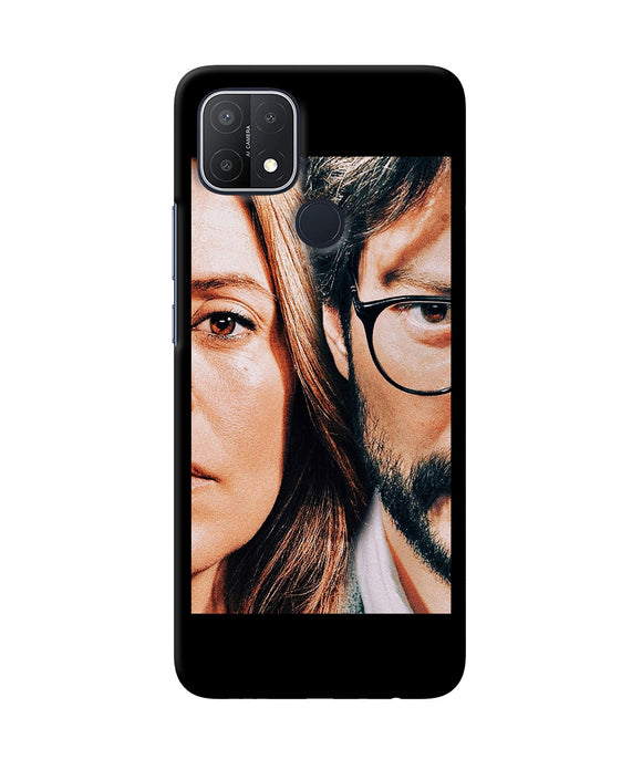Money Heist Professor With Rachel Oppo A15/A15s Back Cover