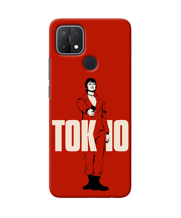 Money Heist Tokyo With Gun Oppo A15/A15s Back Cover