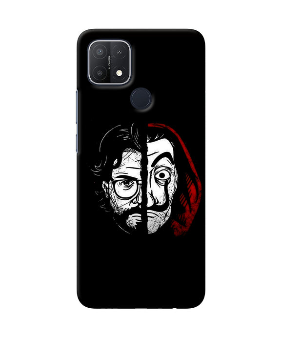 Money Heist Professor Mask Sketch Oppo A15/A15s Back Cover