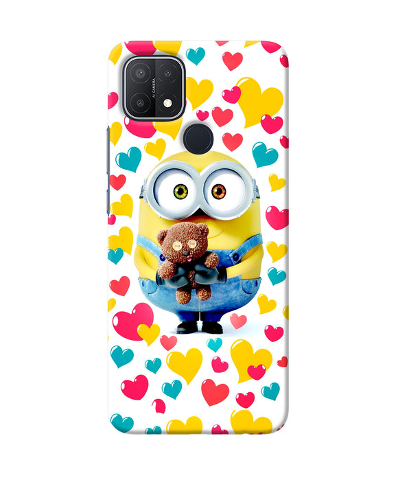 Minion teddy hearts Oppo A15/A15s Back Cover