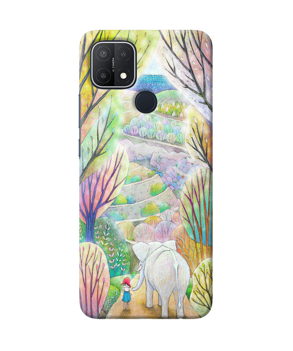 Natual elephant girl Oppo A15/A15s Back Cover