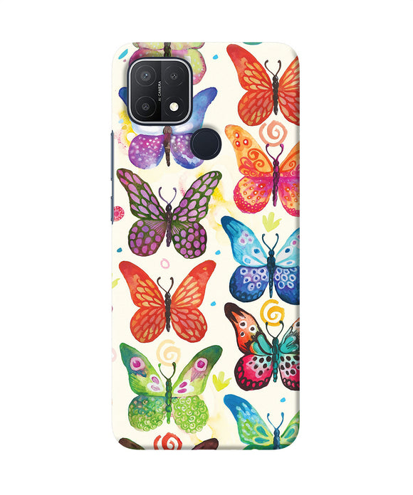 Abstract butterfly print Oppo A15/A15s Back Cover