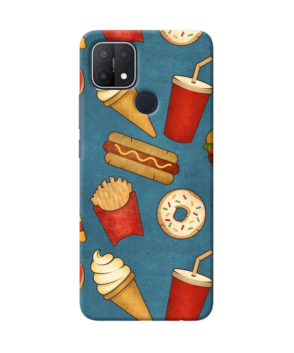 Abstract food print Oppo A15/A15s Back Cover
