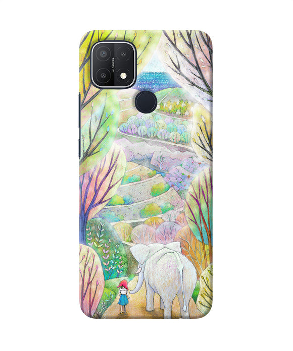 Natual elephant girl Oppo A15/A15s Back Cover