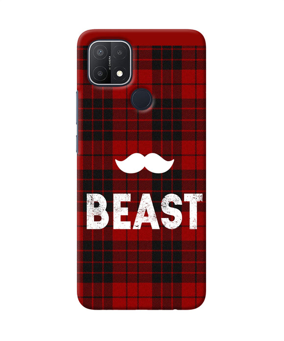 Beast red square Oppo A15/A15s Back Cover