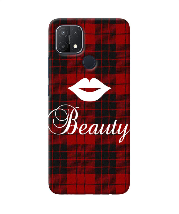 Beauty red square Oppo A15/A15s Back Cover