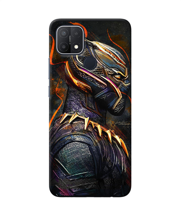 Black panther side face Oppo A15/A15s Back Cover