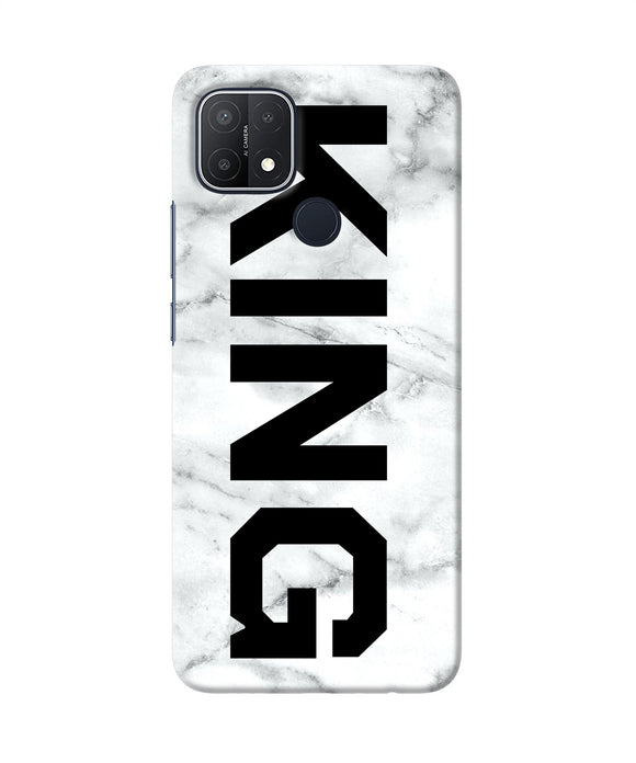 King marble text Oppo A15/A15s Back Cover