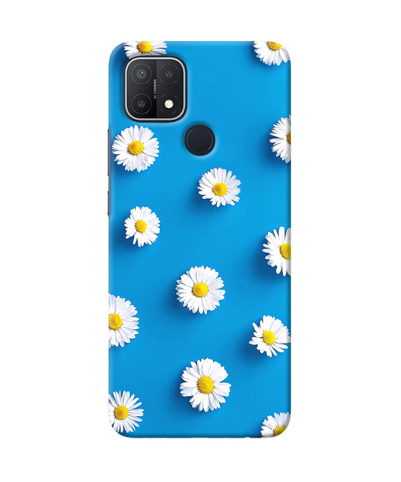 White flowers Oppo A15/A15s Back Cover