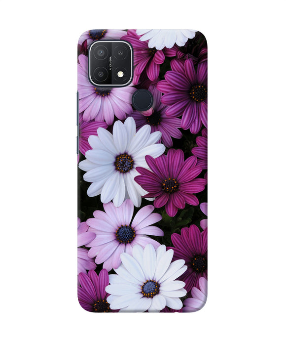 White violet flowers Oppo A15/A15s Back Cover