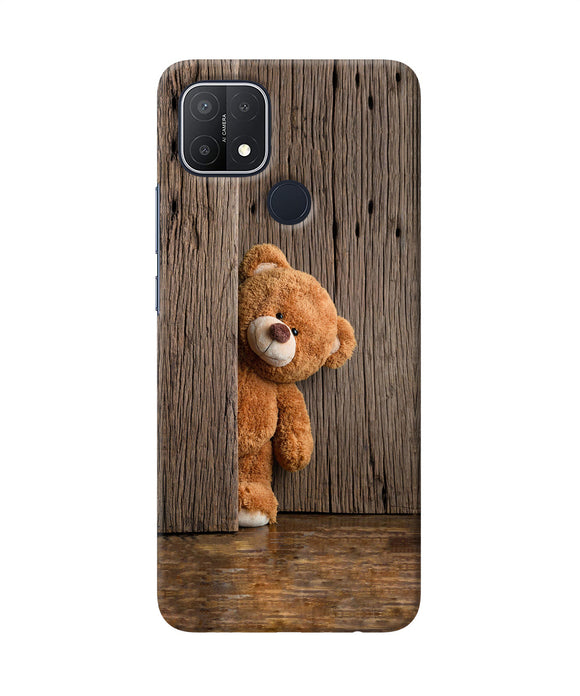 Teddy wooden Oppo A15/A15s Back Cover