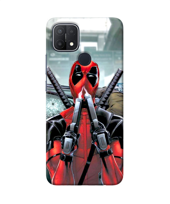 Deadpool with gun Oppo A15/A15s Back Cover