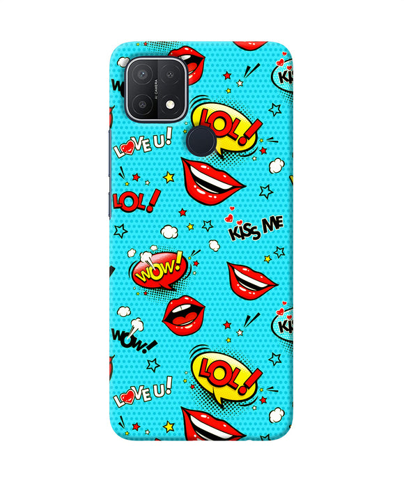 Lol lips print Oppo A15/A15s Back Cover