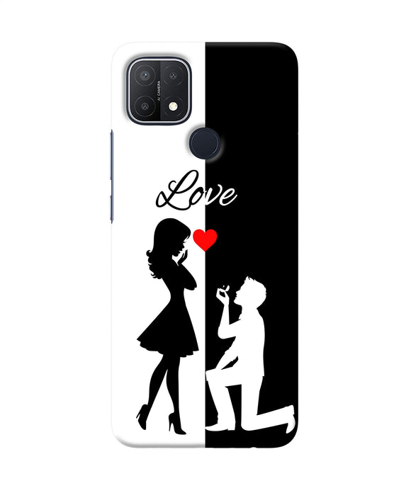 Love propose black and white Oppo A15/A15s Back Cover