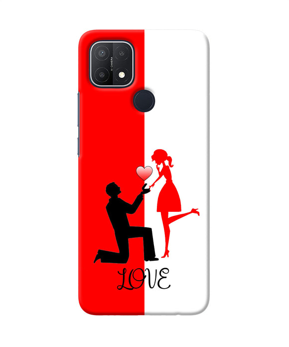 Love propose red and white Oppo A15/A15s Back Cover