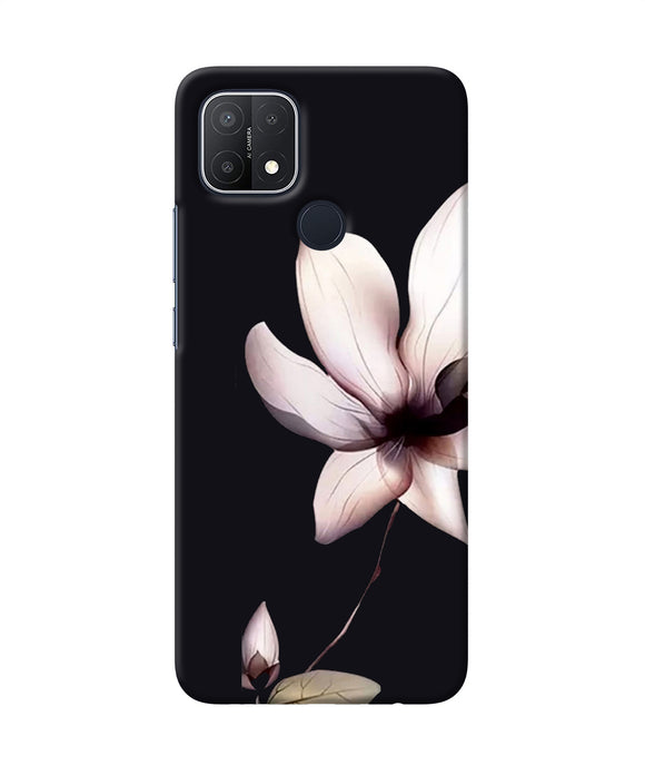 Flower white Oppo A15/A15s Back Cover