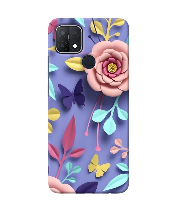Flower canvas Oppo A15/A15s Back Cover