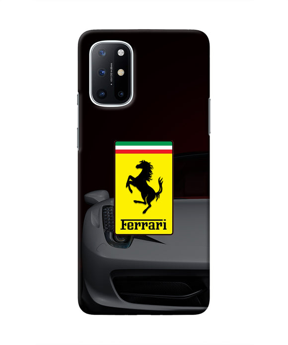 White Ferrari Oneplus 8T Real 4D Back Cover