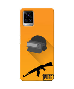 PUBG Helmet and Gun Vivo V20 Pro Real 4D Back Cover