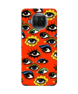 Abstract eyes pattern Mi 10i Back Cover