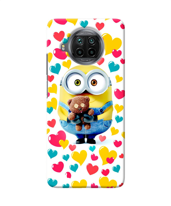 Minion teddy hearts Mi 10i Back Cover