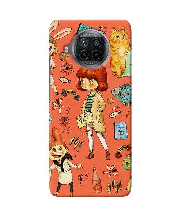 Canvas little girl print Mi 10i Back Cover