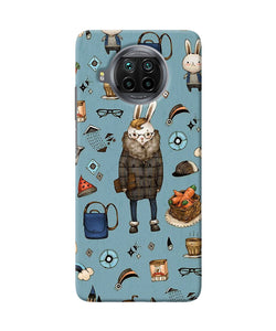 Canvas rabbit print Mi 10i Back Cover