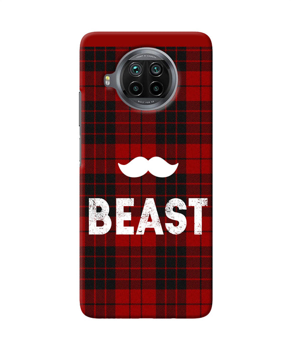 Beast red square Mi 10i Back Cover