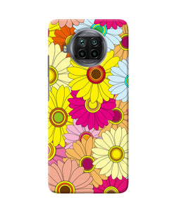 Abstract colorful flowers Mi 10i Back Cover