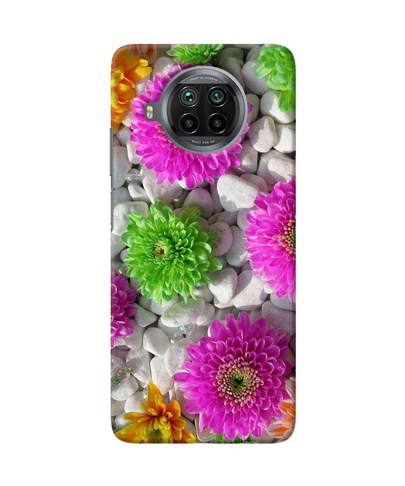 Natural flower stones Mi 10i Back Cover