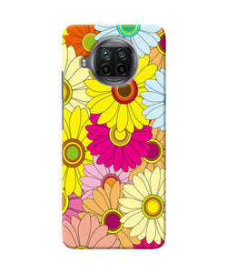 Abstract colorful flowers Mi 10i Back Cover