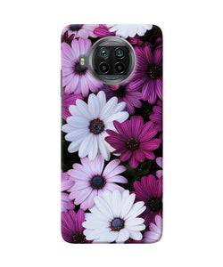 White violet flowers Mi 10i Back Cover