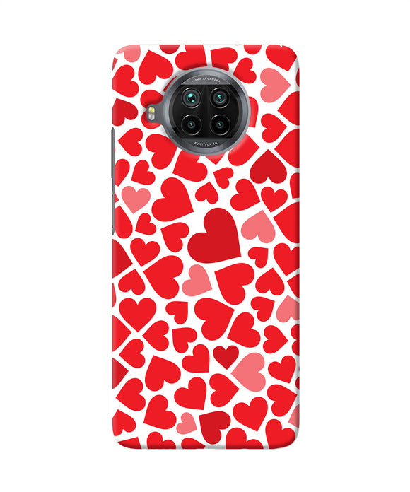 Red heart canvas print Mi 10i Back Cover